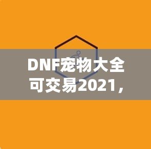 DNF寵物大全可交易2021，激活你的戰斗力與樂趣