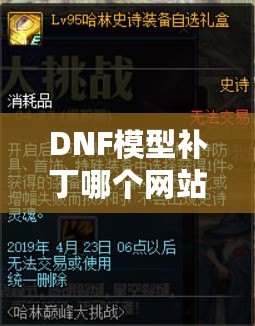 DNF模型補丁哪個網站好？選對平臺讓你的游戲體驗大不同