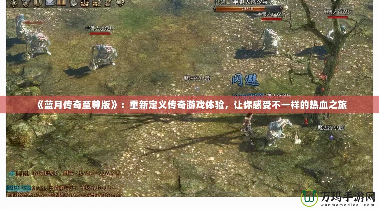 《藍月傳奇至尊版》：重新定義傳奇游戲體驗，讓你感受不一樣的熱血之旅
