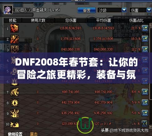 DNF2008年春節(jié)套：讓你的冒險之旅更精彩，裝備與氛圍完美融合！