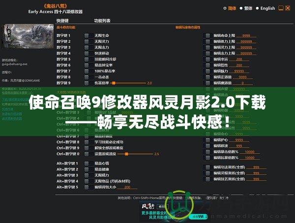 使命召喚9修改器風靈月影2.0下載——暢享無盡戰斗快感！