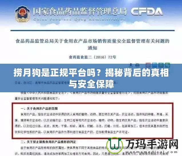 撈月狗是正規(guī)平臺(tái)嗎？揭秘背后的真相與安全保障