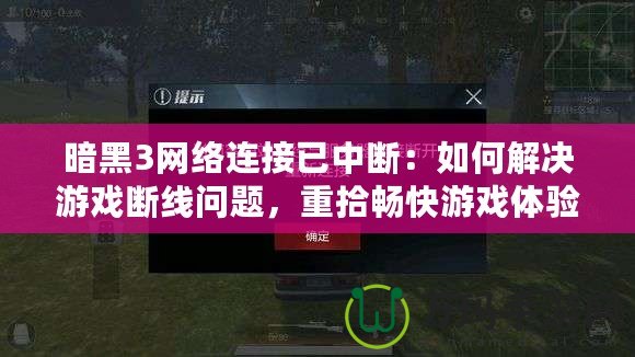暗黑3網絡連接已中斷：如何解決游戲斷線問題，重拾暢快游戲體驗