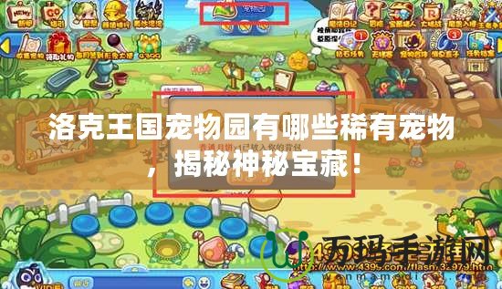 洛克王國寵物園有哪些稀有寵物，揭秘神秘寶藏！
