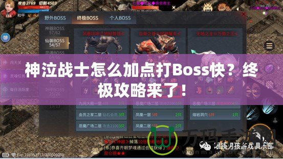 神泣戰(zhàn)士怎么加點(diǎn)打Boss快？終極攻略來了！