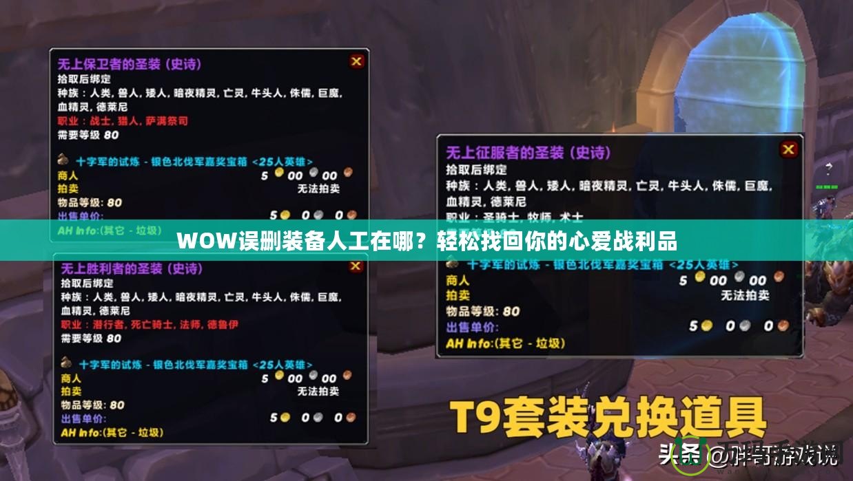 WOW誤刪裝備人工在哪？輕松找回你的心愛戰利品