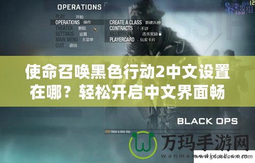 使命召喚黑色行動2中文設置在哪？輕松開啟中文界面暢享極致游戲體驗！