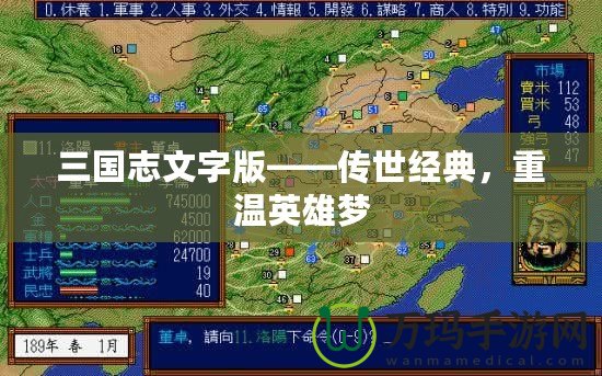 三國志文字版——傳世經典，重溫英雄夢