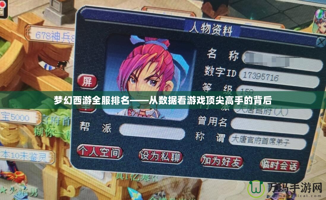 夢幻西游全服排名——從數據看游戲頂尖高手的背后
