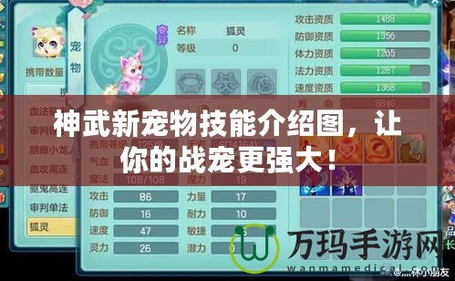神武新寵物技能介紹圖，讓你的戰(zhàn)寵更強(qiáng)大！